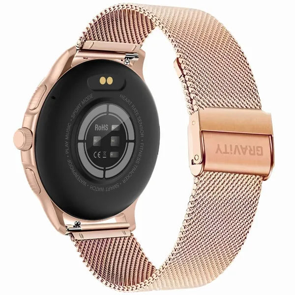 Gravity GT12 rózsaarany okosóra 1.43'' AMOLED, Bluetooth hívás, IP68