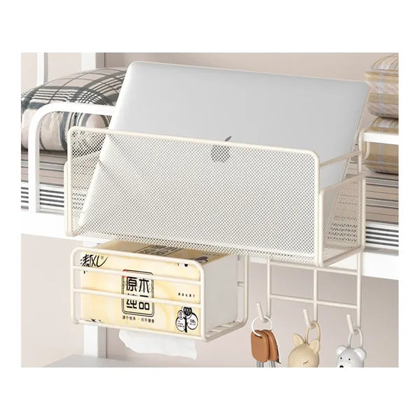 Fali loft stílusú rendszerező polc, fém, 37×25×13 cm, 3 akasztó