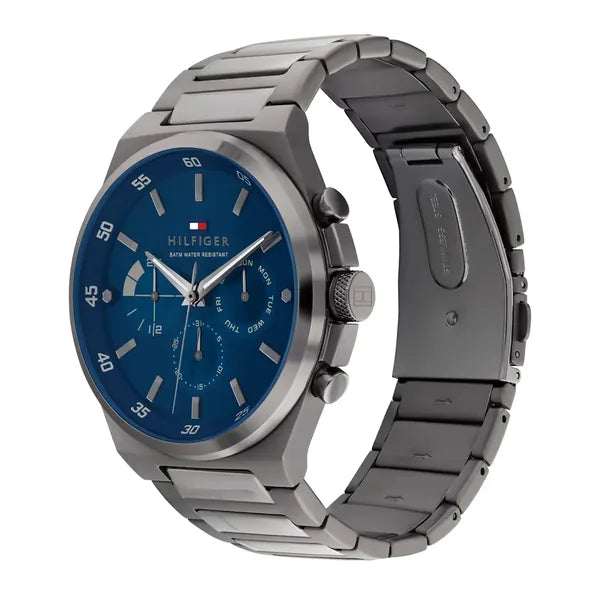 Tommy Hilfiger Dexter férfi karóra, 46 mm, acél, WR50, grafit