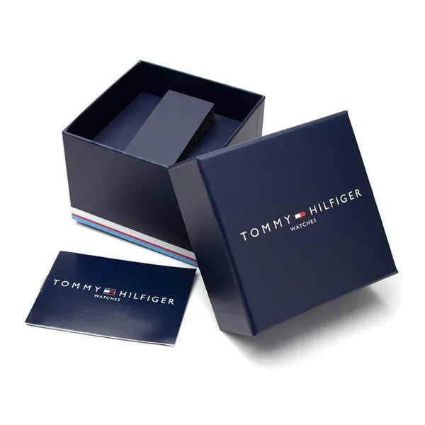 Tommy Hilfiger 1791053 férfi karóra, acél, 46 mm, WR50, ezüst/kék
