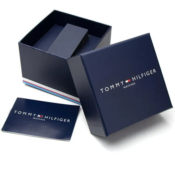 Tommy Hilfiger Iris 36 mm női karóra, kék mesh szíj, rózsaarany index