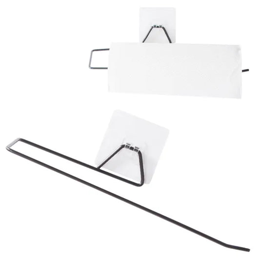 Fém loft konyhai papírtörlő-tartó tapadókoronggal, 30×9 cm