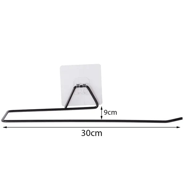 Fém loft konyhai papírtörlő-tartó tapadókoronggal, 30×9 cm