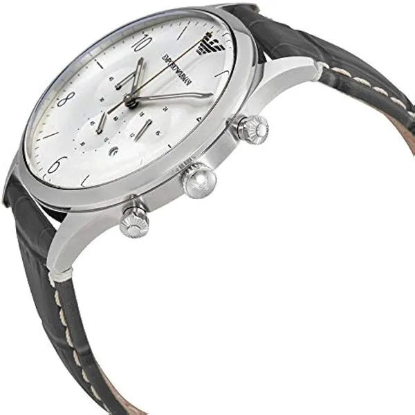 Emporio Armani AR1861 férfi quartz karóra bőr szíjjal, kronográf, WR30