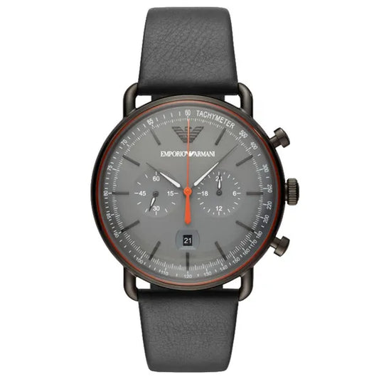 Emporio Armani AR11168 férfi óra, 44 mm kvarc kronográf, bőr szíj