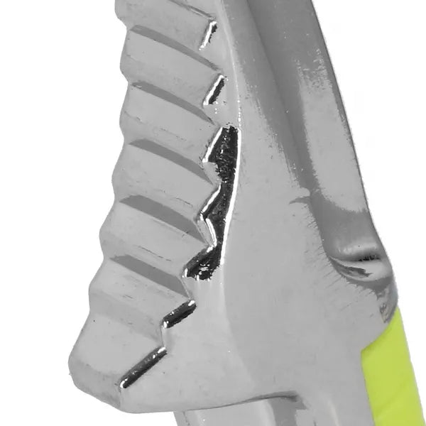 Diótörő, rozsdamentes acél, zöld műanyag markolat, 15 cm