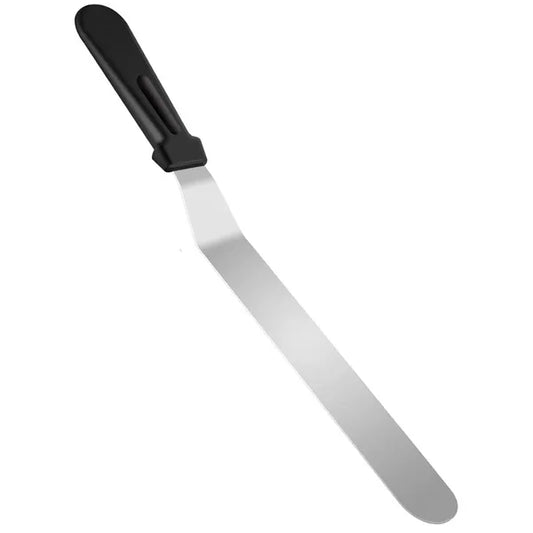 42 cm cukrász spatula rozsdamentes acél pengével, fekete nyél