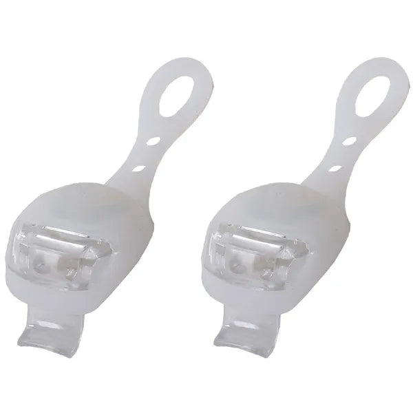 2 db vízálló szilikon első kerékpár lámpa, 2 LED-es, fehér