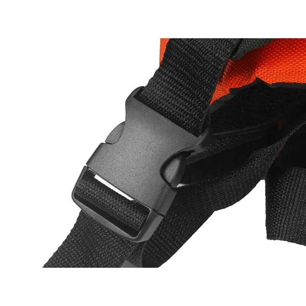 Ergonomikus, állítható dupla vállheveder fűkaszához, narancssárga