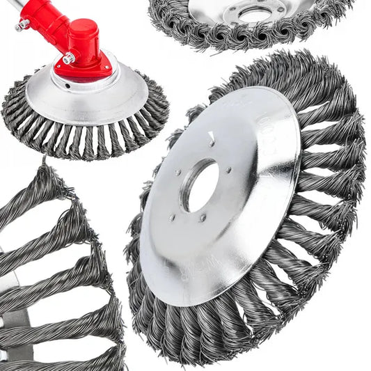 200 mm acél drótkefe fűkaszához, 25 mm furat, 10000 rpm