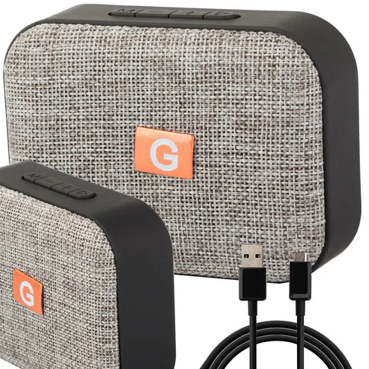 Mini hordozható Bluetooth hangszóró, 3 W, FM rádió, USB/microSD, szürke