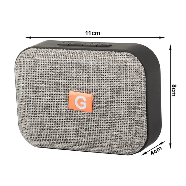 Mini hordozható Bluetooth hangszóró, 3 W, FM rádió, USB/microSD, szürke