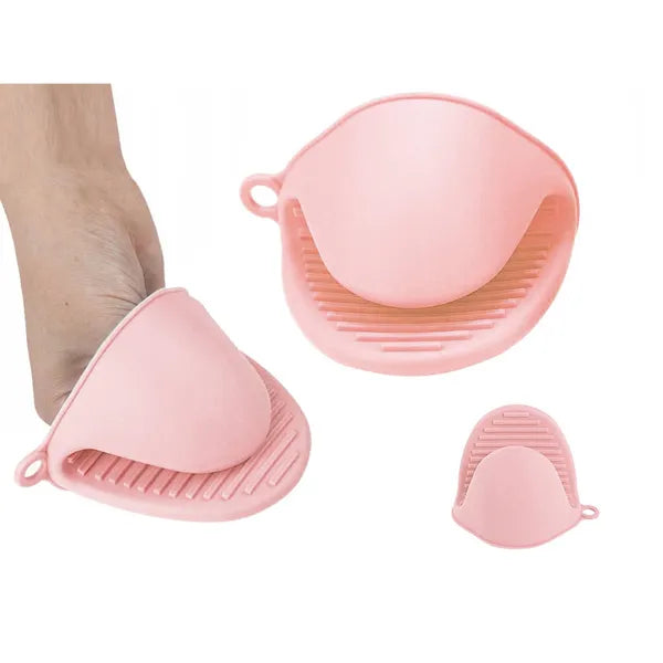 Szilikon tappancs formájú hőálló sütőkesztyű, rózsaszín, 230 °C-ig