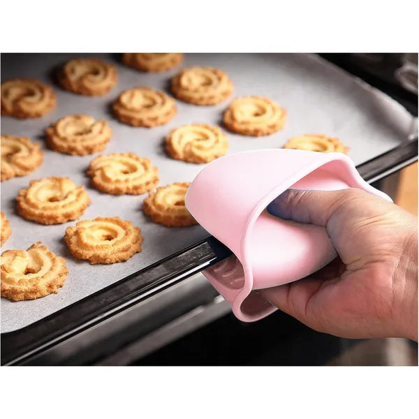 Szilikon tappancs formájú hőálló sütőkesztyű, rózsaszín, 230 °C-ig