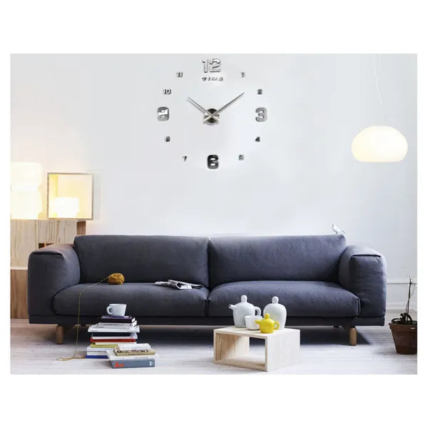 3D ezüst falióra XXL, 130 cm, öntapadós, csendes
