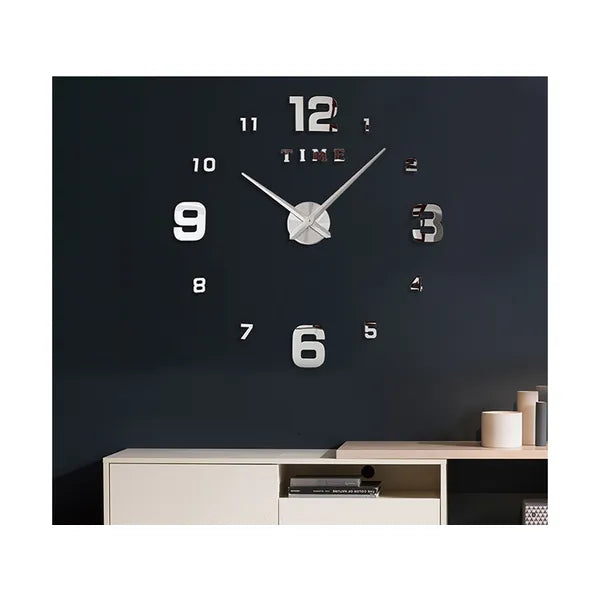 3D ezüst falióra XXL, 130 cm, öntapadós, csendes