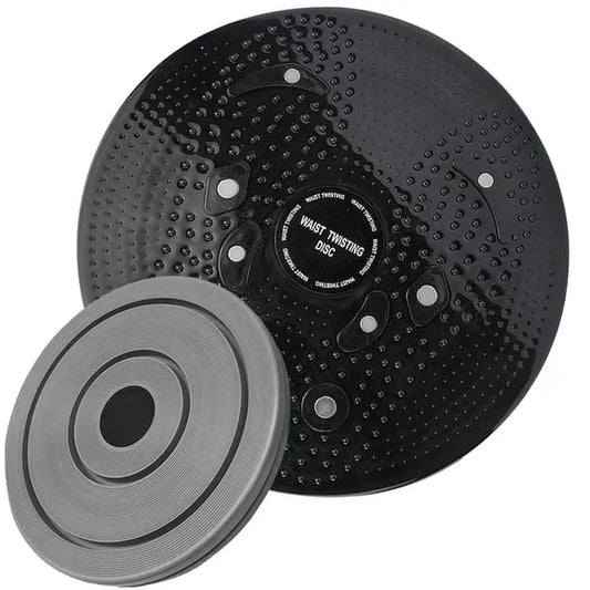 Mágneses 360° fitness twister lábmasszírozó korong, fekete, 24,5 cm