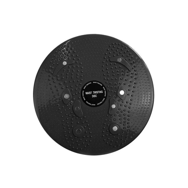 Mágneses 360° fitness twister lábmasszírozó korong, fekete, 24,5 cm