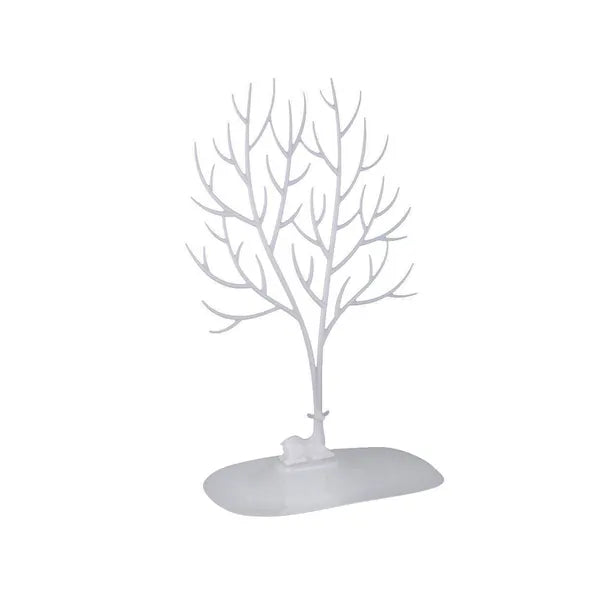 Fehér szarvasfa ékszertartó állvány 42 cm – karkötő, gyűrű, fülbevaló