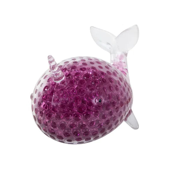 Antistressz gélgolyós delfin squishy labda, lila, 13 cm