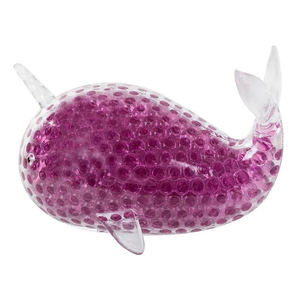 Antistressz gélgolyós delfin squishy labda, lila, 13 cm