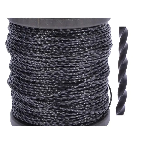 Sárga nylon damil 2,4 mm × 100 m, csavart keresztmetszetű csendes vágószál