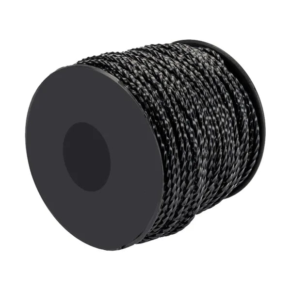 Sárga nylon damil 2,4 mm × 100 m, csavart keresztmetszetű csendes vágószál