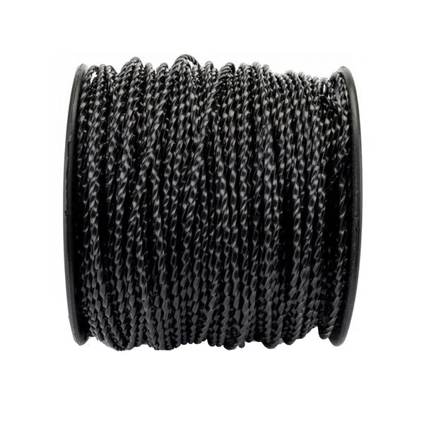 Sárga nylon damil 2,4 mm × 100 m, csavart keresztmetszetű csendes vágószál