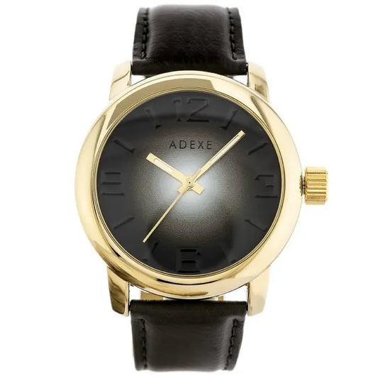 Férfi kvarc karóra grafitszürke számlappal, fekete szíjjal, 46 mm
