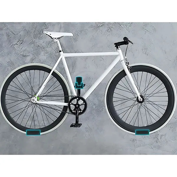 Fali kerékpártartó, erős fém, 30 kg teherbírás, 16–29″ kerekekhez