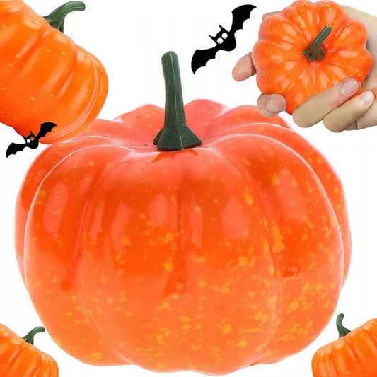 Műanyag polisztirol dísztök 9×7 cm, narancs, beltéri-kültéri Halloween dekor