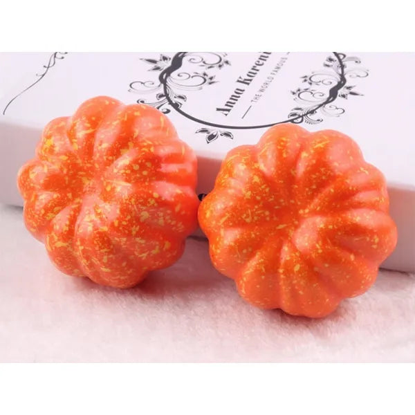 Műanyag polisztirol dísztök 9×7 cm, narancs, beltéri-kültéri Halloween dekor
