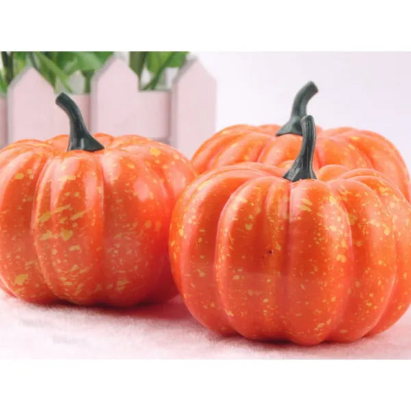 Műanyag polisztirol dísztök 9×7 cm, narancs, beltéri-kültéri Halloween dekor