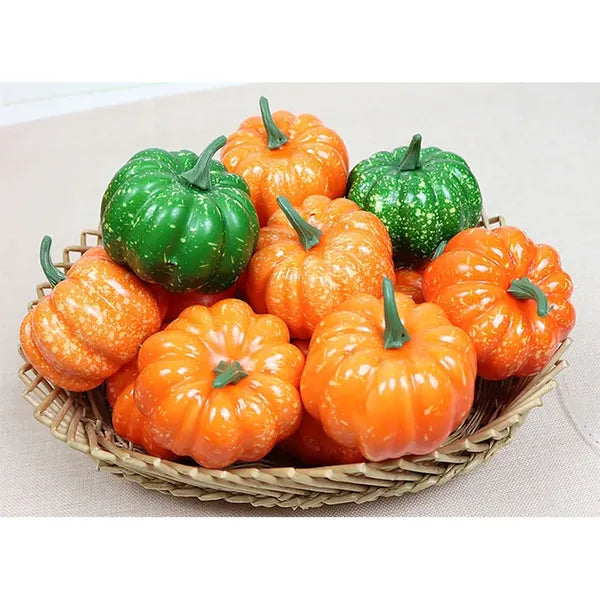 Műanyag polisztirol dísztök 9×7 cm, narancs, beltéri-kültéri Halloween dekor