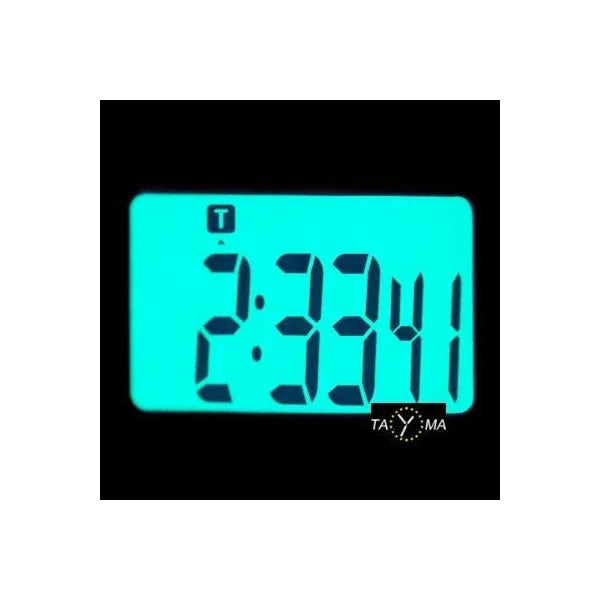 Női digitális karóra rózsaszín gumiszíjjal, WR100, téglalap tok