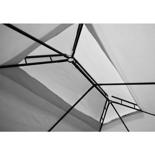 Kerti pavilon 3×4 m, teljes oldalfallal, acél vázzal, szürke