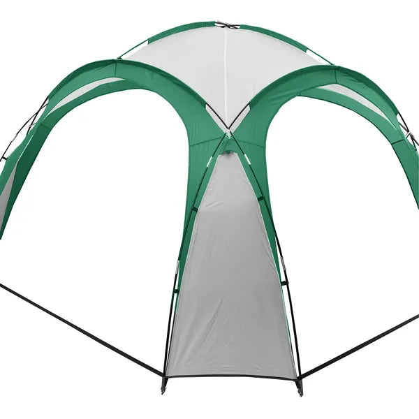 Kerti rendezvénypavilon 3,5x3,5 m, poliészter, üvegszál váz, zöld, táskával