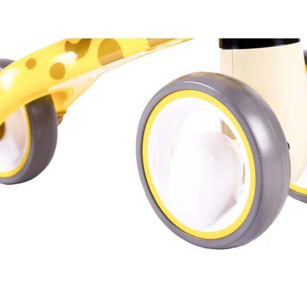 Zsiráfos Ecotoys futóbicikli, 12-36 hó, 20 kg teherbírás, sárga
