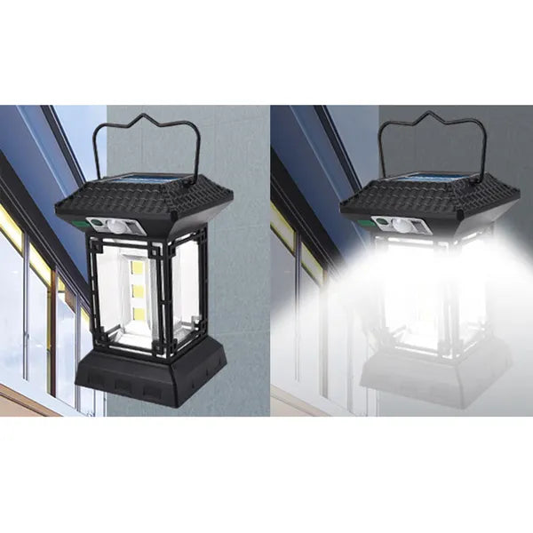 Napelemes 60 LED COB lámpa 1200 lm, mozgás/alkonyérz., USB-C, 5 mód, táv.