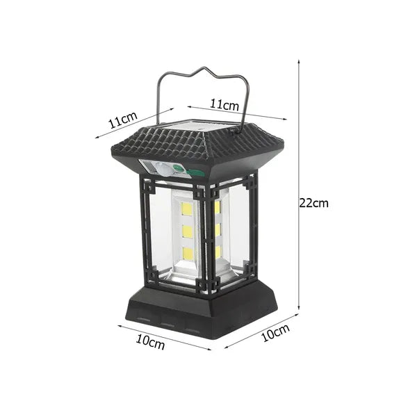Napelemes 60 LED COB lámpa 1200 lm, mozgás/alkonyérz., USB-C, 5 mód, táv.