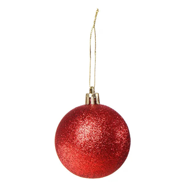 Törhetetlen karácsonyi gömbkészlet 101 db, 3-6 cm, piros-arany