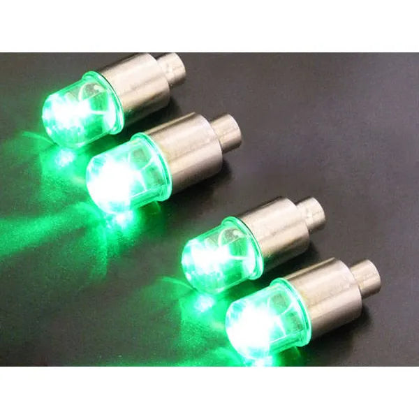 Fém szelepsapkák LED-es, mozgás-/fényérzékelős, többszínű, 2 db