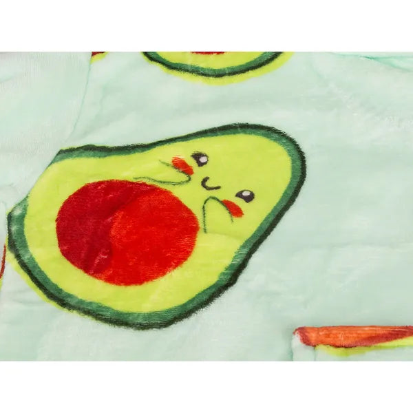 Meleg oversize plüss avocado kapucnis pulóver-takaró, XXL 2-az-1-ben