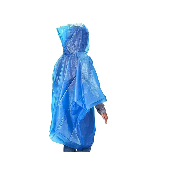 Összecsukható vízálló esőponcho kapucnival, L-méret, 130×125 cm