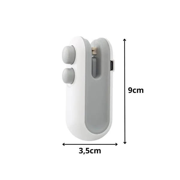 2 az 1-ben vezeték nélküli fóliahegesztő és nyitó, USB-s, mágnessel