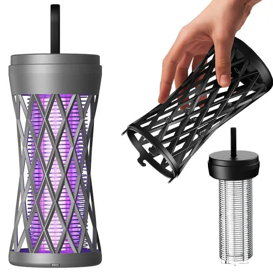 UV LED rovarcsapda, 5 W, USB-ről tölthető, hordozható beltéri-kültéri