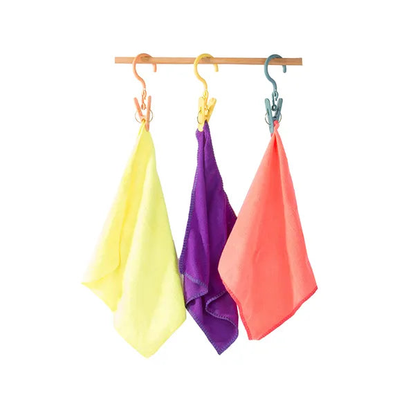 Erős csipesz akasztóval, 3 db-os ruhaszárító kapocs szett, multicolor, 13,5 cm