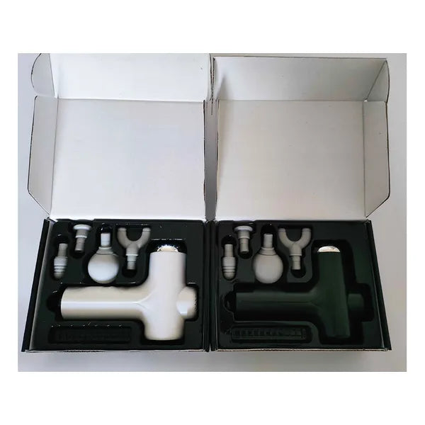 Erős, 30 W-os USB-C masszázspisztoly 4 fejjel, 6 fokozattal
