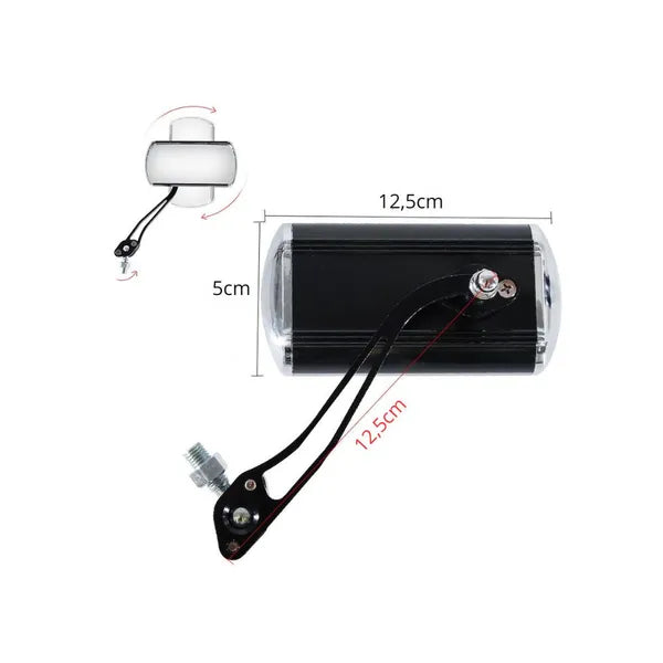 Alumínium könnyű motorkerékpár tükrök párban, fekete, M10 + M8 adapter