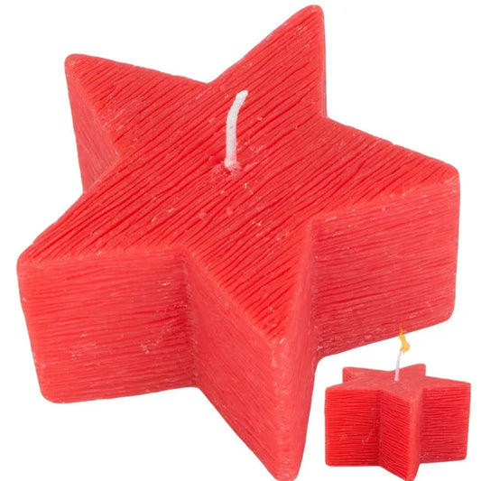 Karácsonyi illatos csillag gyertya 7 cm, 5 óra, vegyes színek